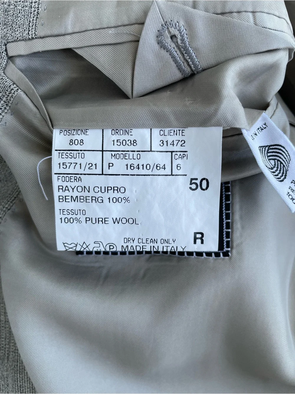 Canali Light Gray Double-Breasted Blazer size 50R Wool